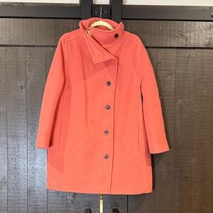J. Crew Women's Coral Italian Stadium Coat